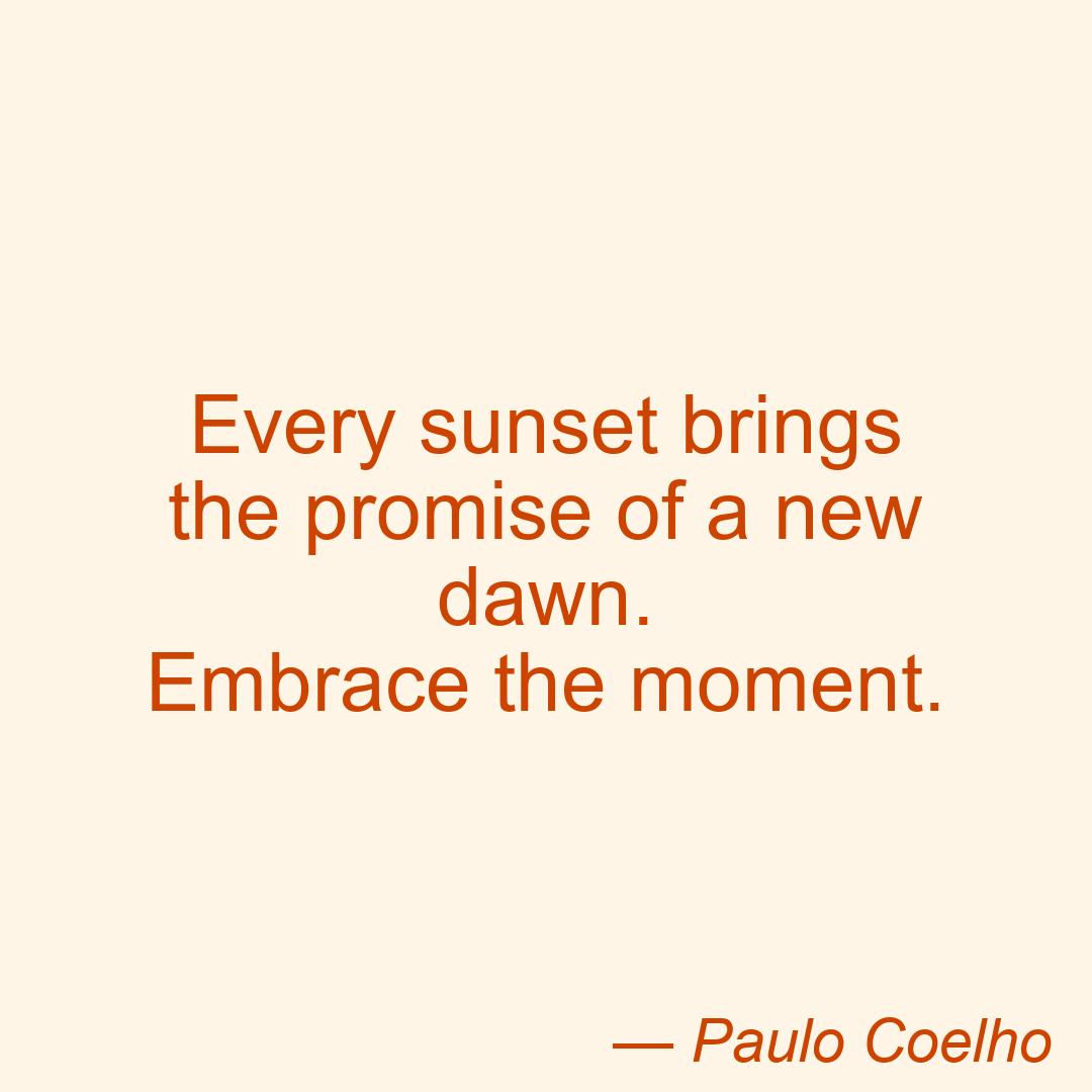 Sunset Orange Instagram quote template example